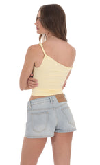 Mini Denim Skort in Light Blue