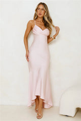 Modern Luxe Satin Maxi Dress Pink