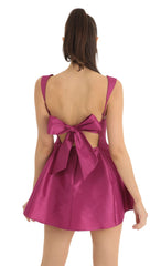 Fit and Flare Dress in Berry