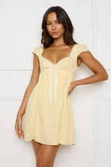 Oak Tree Mini Dress Yellow