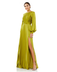 Mac Duggal 26590 Long Sleeve Formal Pleated Dress