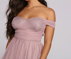 Laura Off The Shoulder Mesh Dress