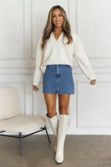 HELLO MOLLY Winter Kiss Knitted Sweater Beige