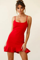 Emoji Bodycon Mini Dress Red