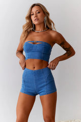 HELLO MOLLY Britney Vibes Denim Crop Blue