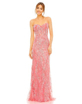 Mac Duggal 68511 Long Beaded Floral Prom Dress