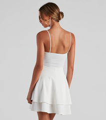 Simply Adorable Layered Skater Dress