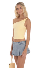 Off Shoulder Twist Top in Yellow