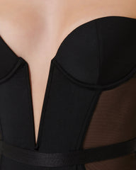 Lara Wired Short Dress Black