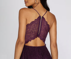 Glitz & Glam Lace Skater Dress