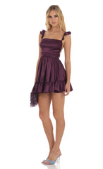 Fit and Flare Dress in Purple