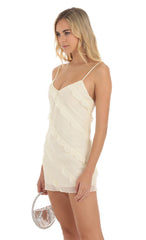 Ruffle Dress in Ivory