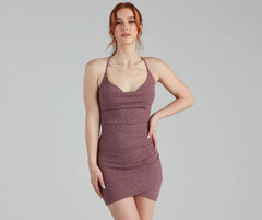 Ready For My Closeup Glitter Mini Dress