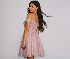 Laura Off The Shoulder Mesh Dress
