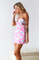 HELLO MOLLY Cotton Candy Mini Slip Dress Multi
