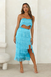 HELLO MOLLY Dancer In The Room Crop Top Blue