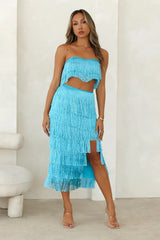 HELLO MOLLY Dancer In The Room Crop Top Blue