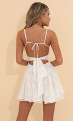 Fit and Flare Dress in Floral White