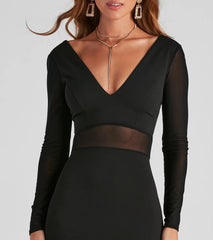 Sheer Bet Mesh Paneled Dress
