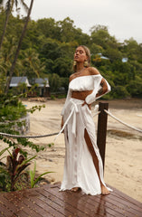 HELLO MOLLY Carefree Heart Crop White