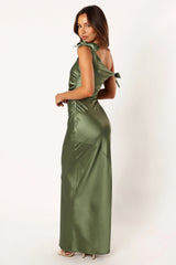 Selma Off Shoulder Maxi Dress - Olive