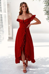 HELLO MOLLY Sweeter Than Honey Maxi Dress Red