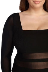 Plus Miss Me Mesh Mini Dress