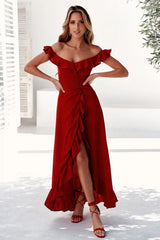 HELLO MOLLY Sweeter Than Honey Maxi Dress Red