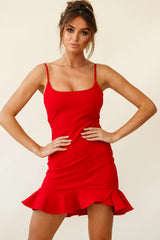 Emoji Bodycon Mini Dress Red