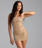 Incredible Glow Rhinestone Mini Dress