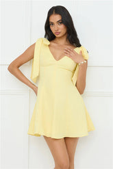 Pretty In Power Mini Dress Yellow