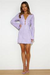 Love On The Horizons Plisse Dress Lilac