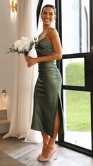 Monte Midi Dress - Olive