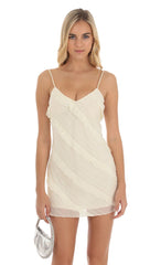 Ruffle Dress in Ivory