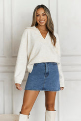 HELLO MOLLY Winter Kiss Knitted Sweater Beige