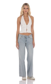 Low Rise Cross Jeans in Blue