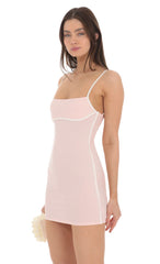 Outline Bodycon Dress in Pink