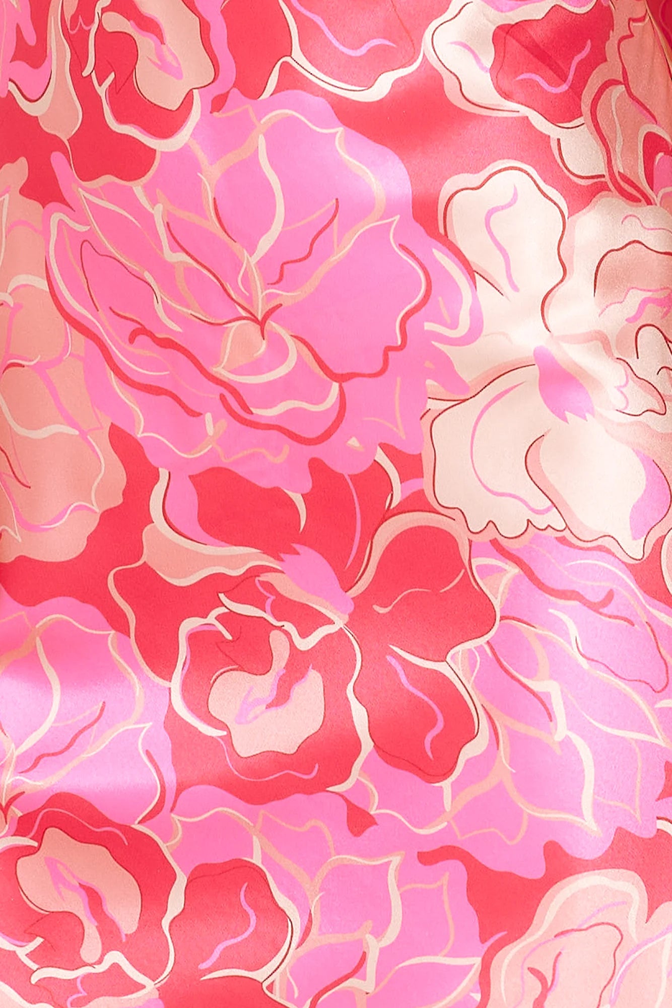 HELLO MOLLY Luxe Arrival Satin Mini Dress Pink Print