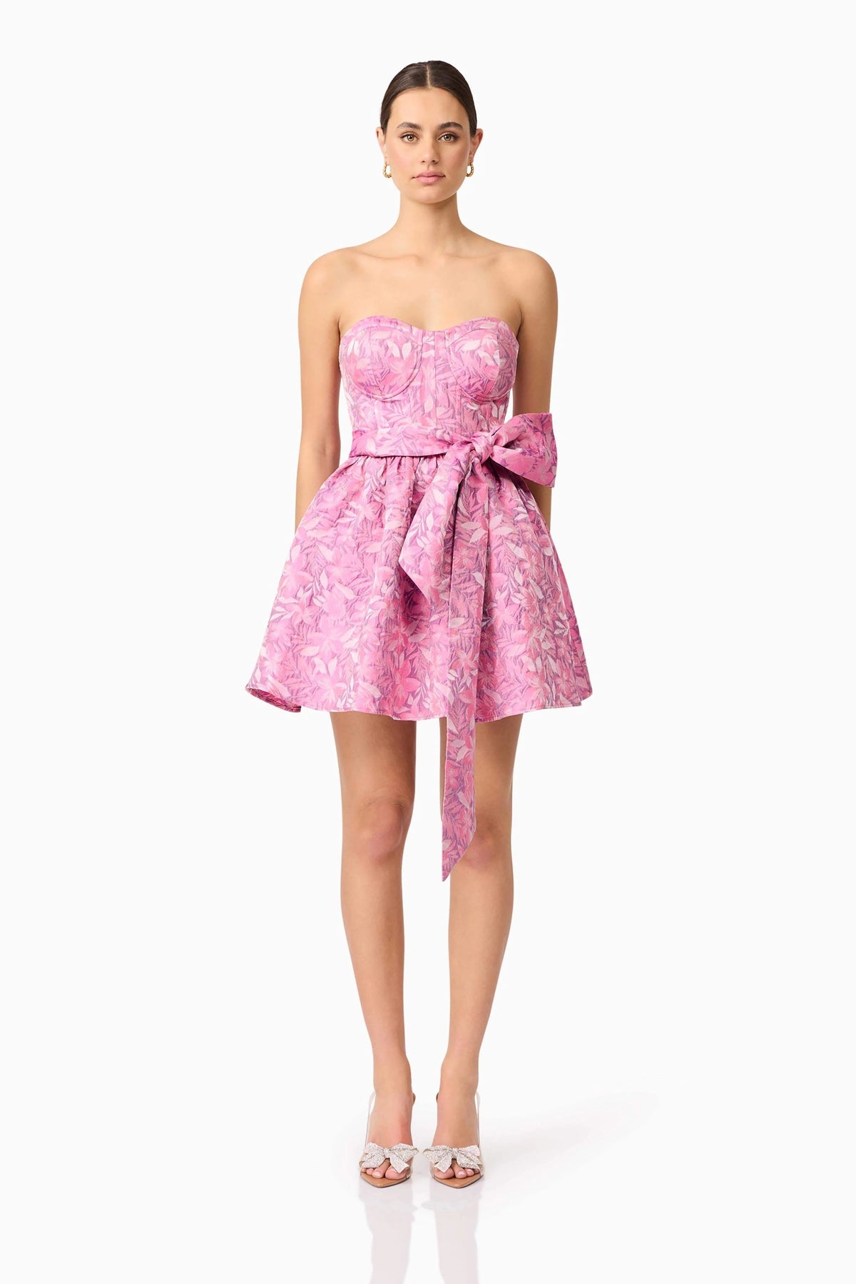 Nadeen A-Line Mini Dress in Pink