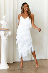 HELLO MOLLY To Be Desired Midi Dress White