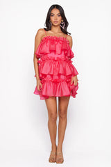 HELLO MOLLY Champagne Towers Mini Dress Hot Pink