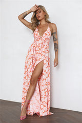 HELLO MOLLY Eternally Evergreen Maxi Dress Orange