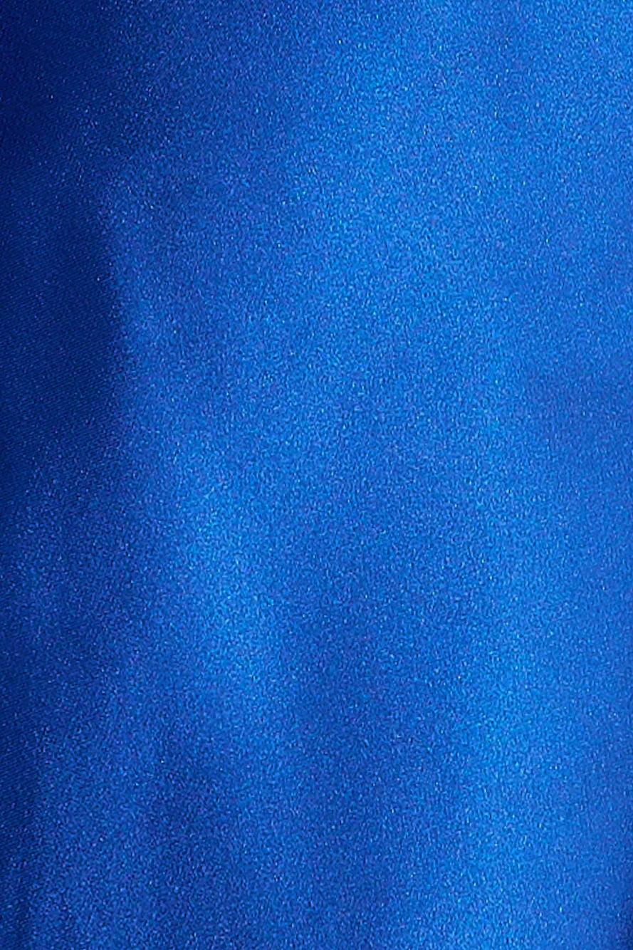 HELLO MOLLY Luxe Arrival Satin Mini Dress Cobalt Blue