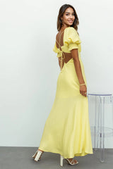 Love Rider Midi Dress Light Yellow