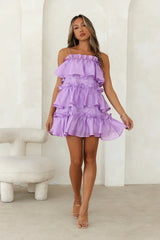 HELLO MOLLY Champagne Towers Mini Dress Violet