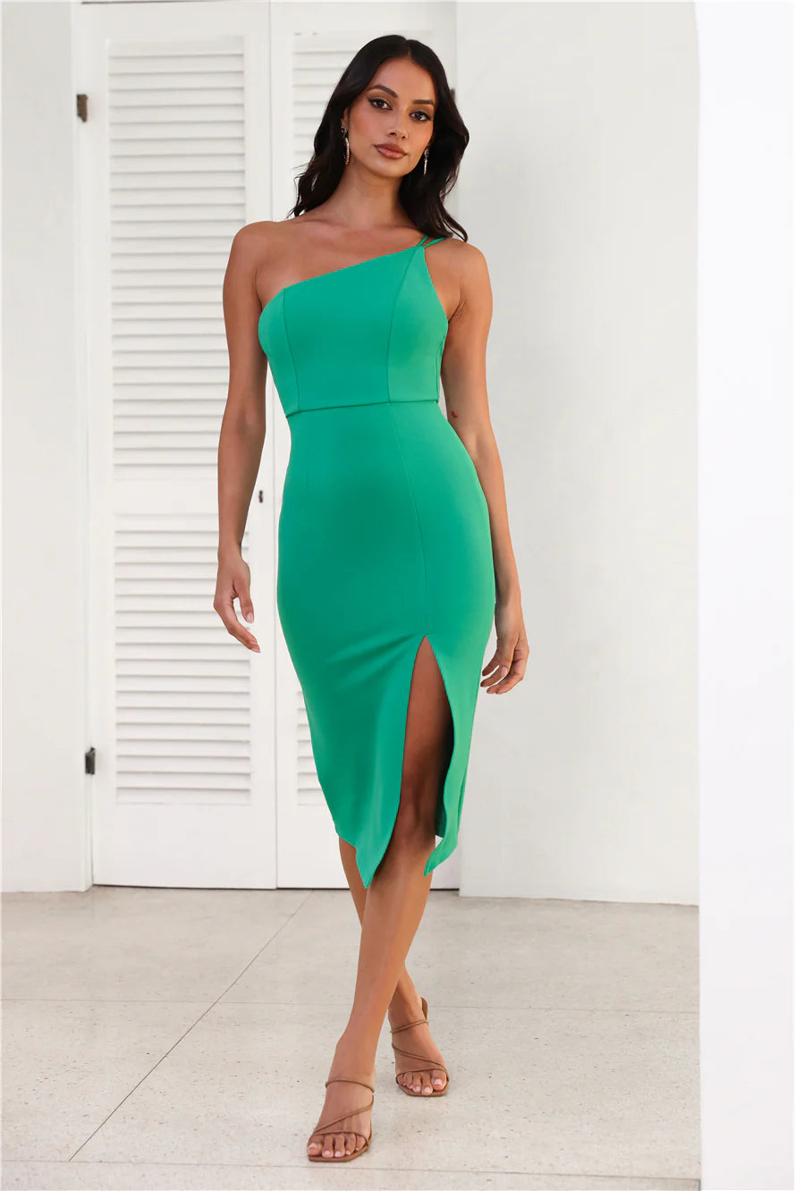 HELLO MOLLY Taking It Back Dress Green