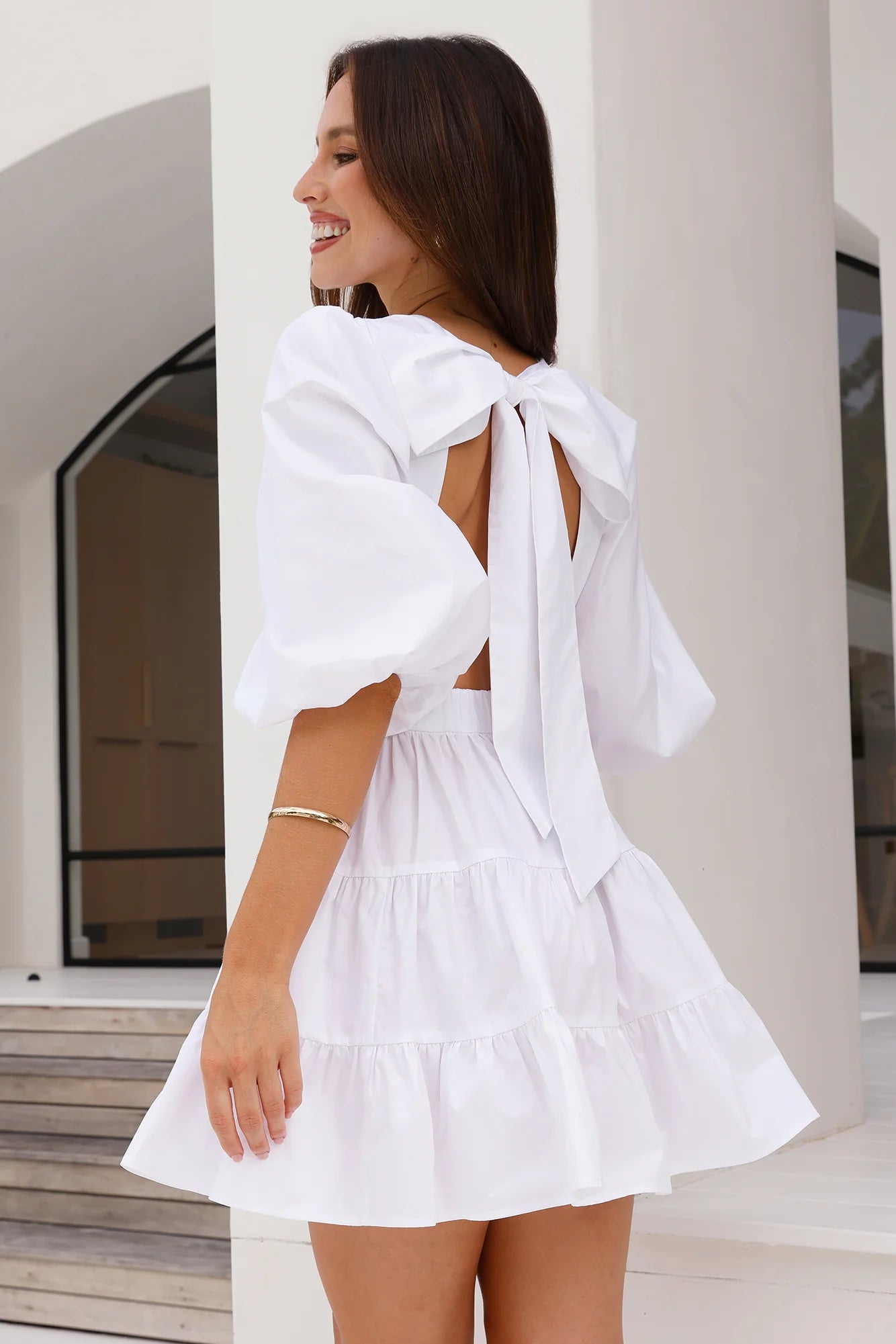 HELLO MOLLY Sweetest Treat Mini Dress White