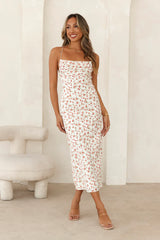 HELLO MOLLY Dreamy Eiffel Tower Date Midi Dress White