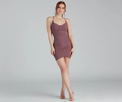 Ready For My Closeup Glitter Mini Dress