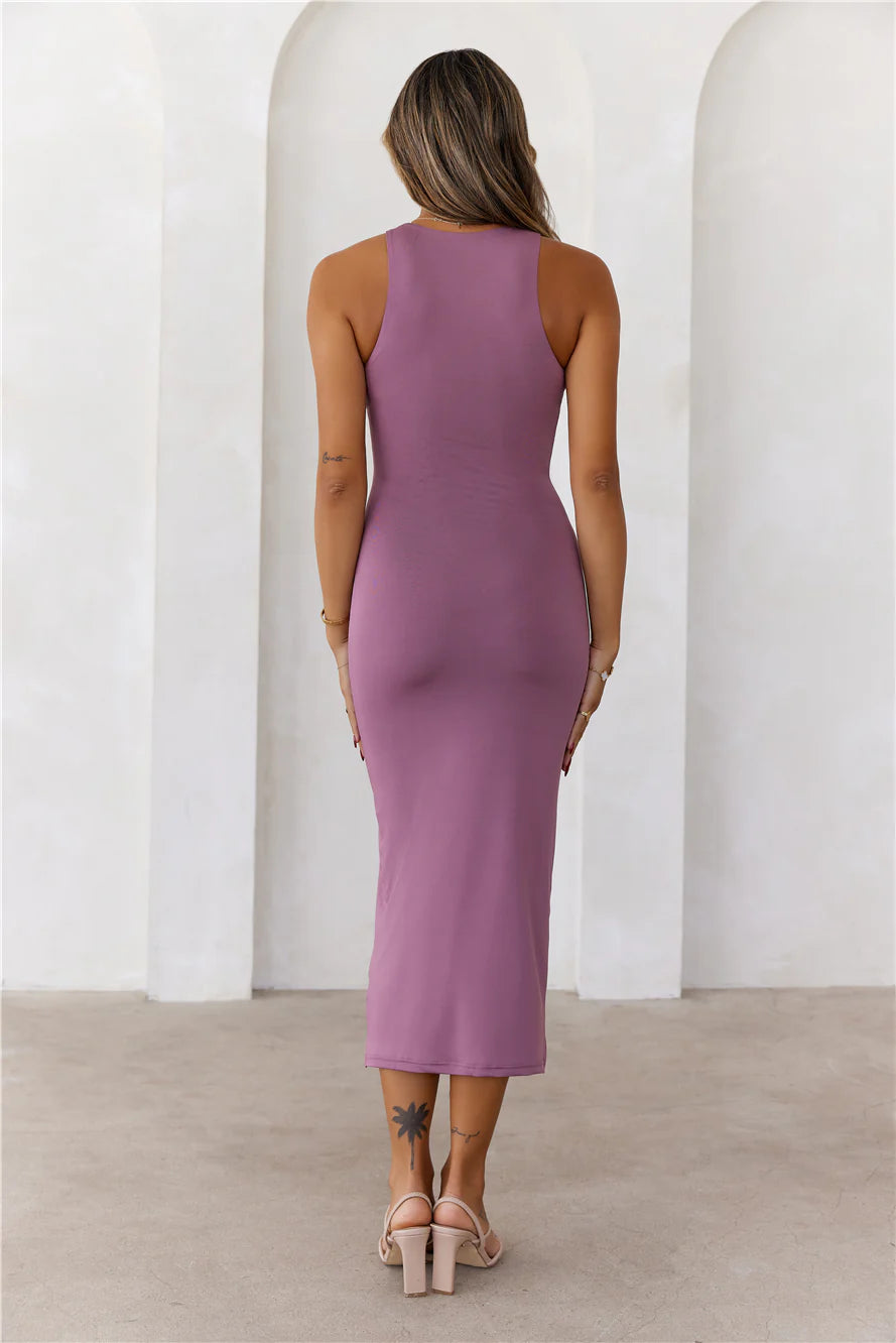 HELLO MOLLY BASE Repeat After Me Midi Dress Mauve